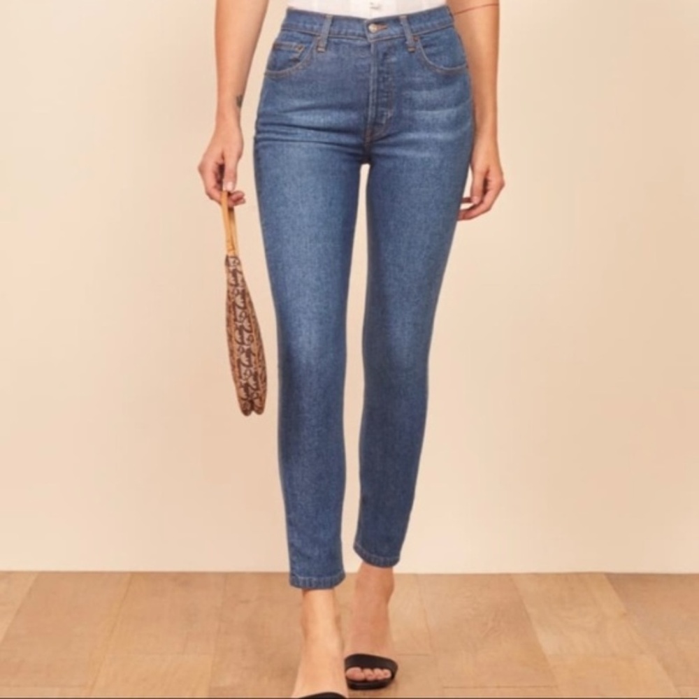 Reformation Serena High Skinny Crop Cannes - Sz25